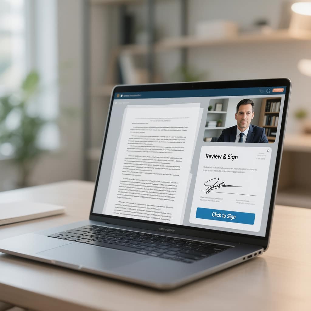 Remote Legal Assistance Remote Legal Assistance video call between client and attorney