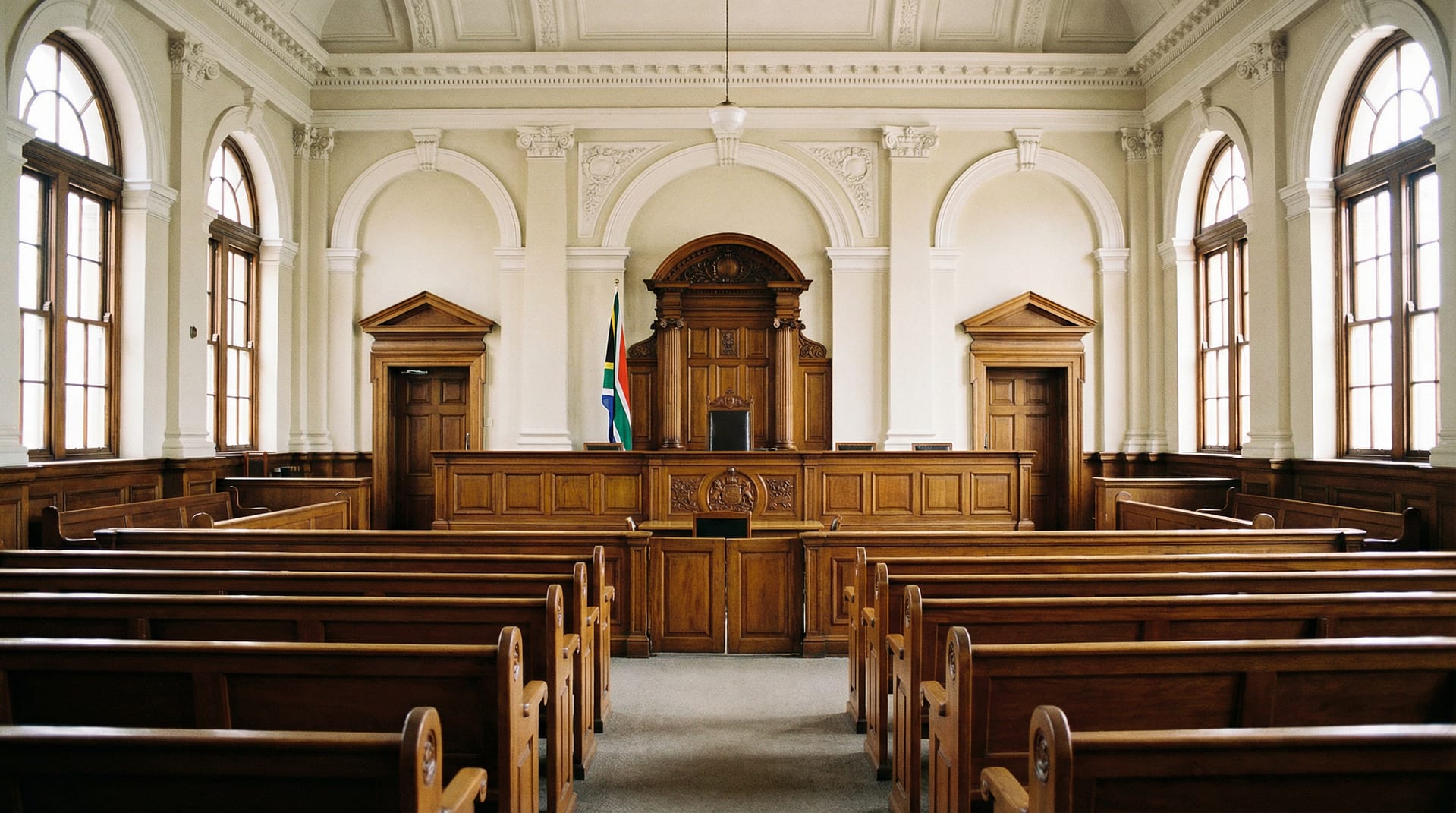 Courtroom - Durban High Court Durban courtroom where a legal dispute South Africa is being argued before a judge